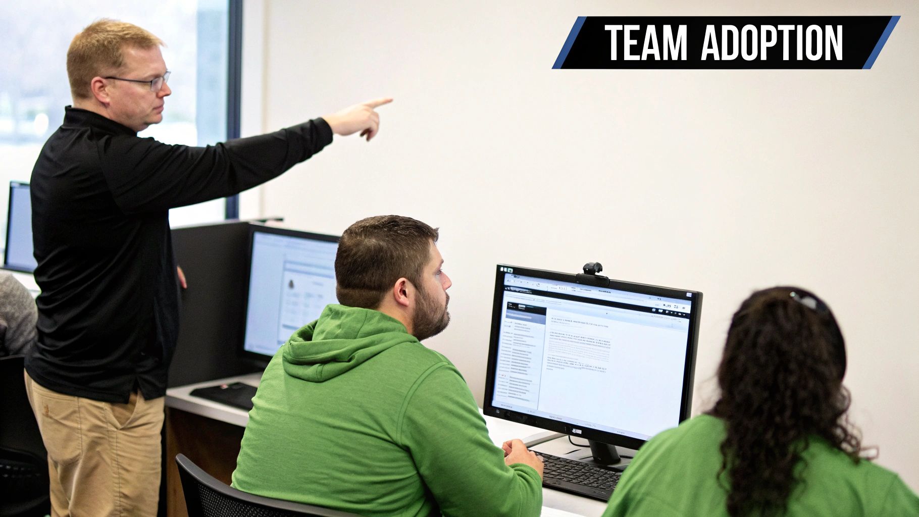 A diverse team of professionals celebrating a successful project in a modern office.