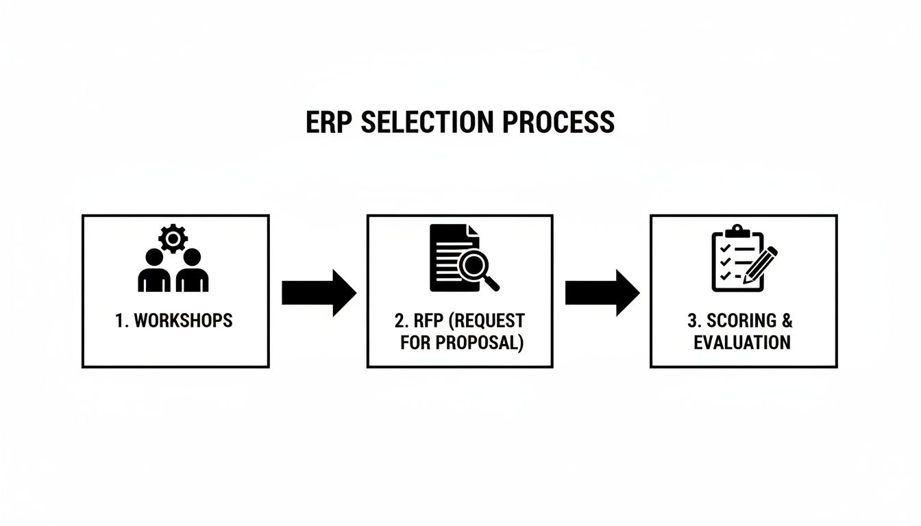 Infographic about enterprise resource planning for manufacturing industry