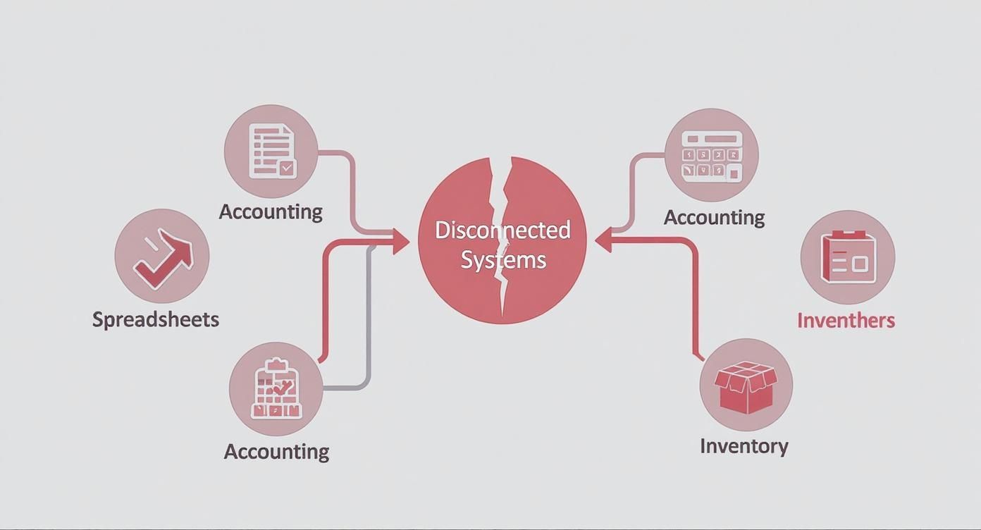 Infographic about erp software for manufacturing industries