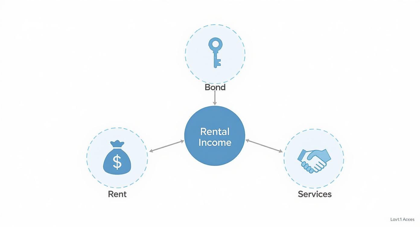 Infographic about rental income and taxes