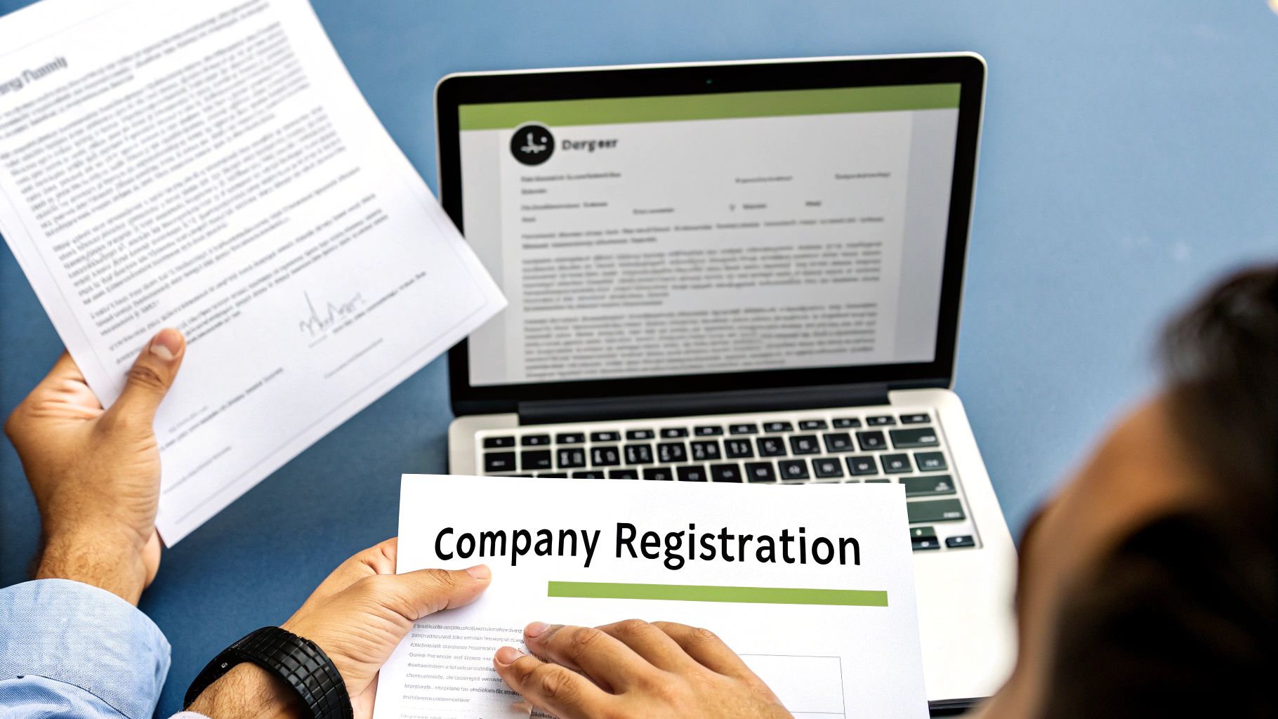 Official documents and a pen on a desk, symbolising the ASIC company registration process