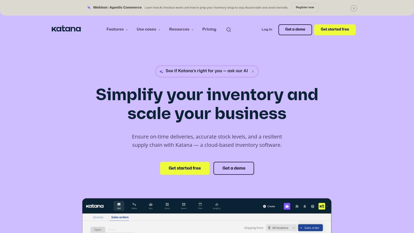 Katana Cloud Inventory (Manufacturing MRP)