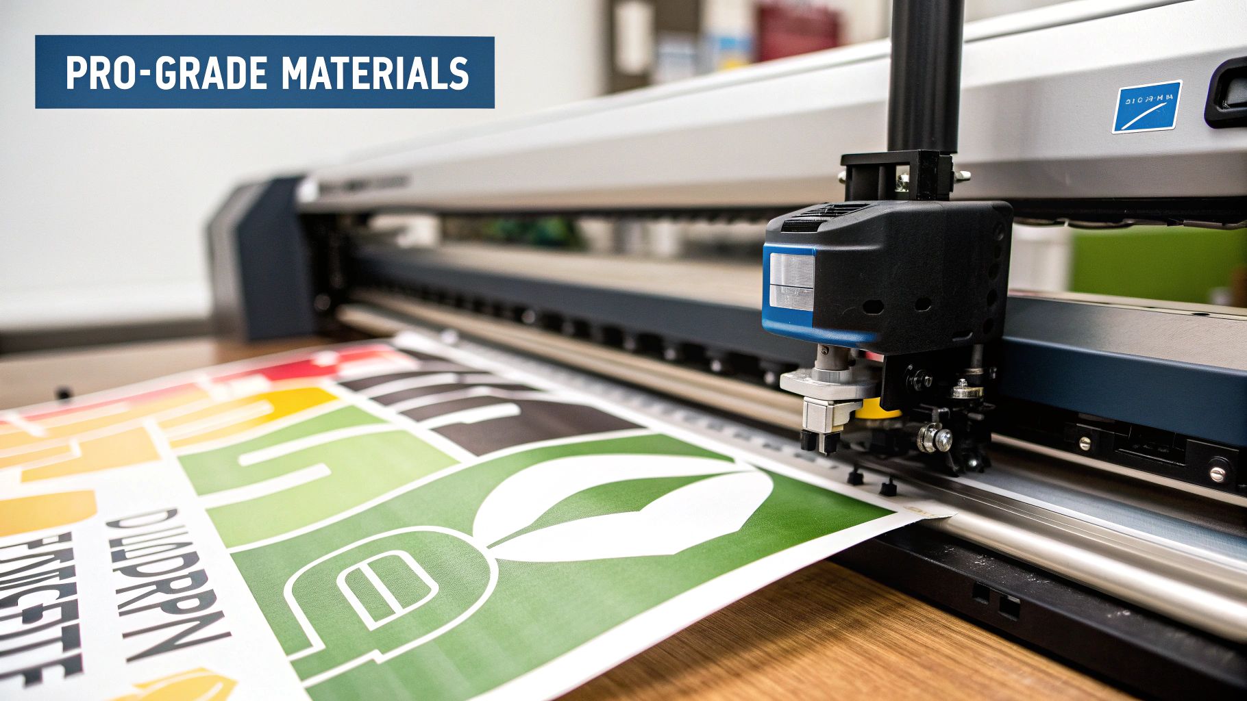 A detailed shot of a high-quality graphics kit on a dirt bike.