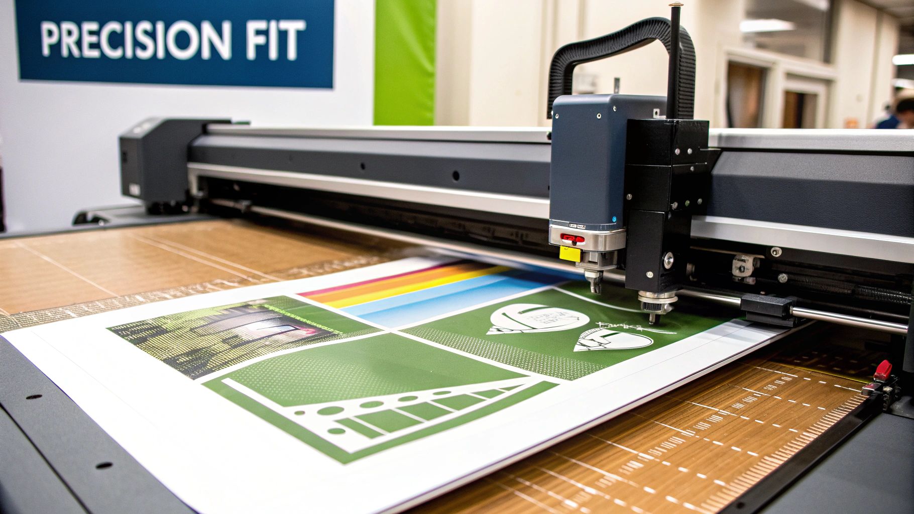 Motocross bike with a custom graphics kit applied