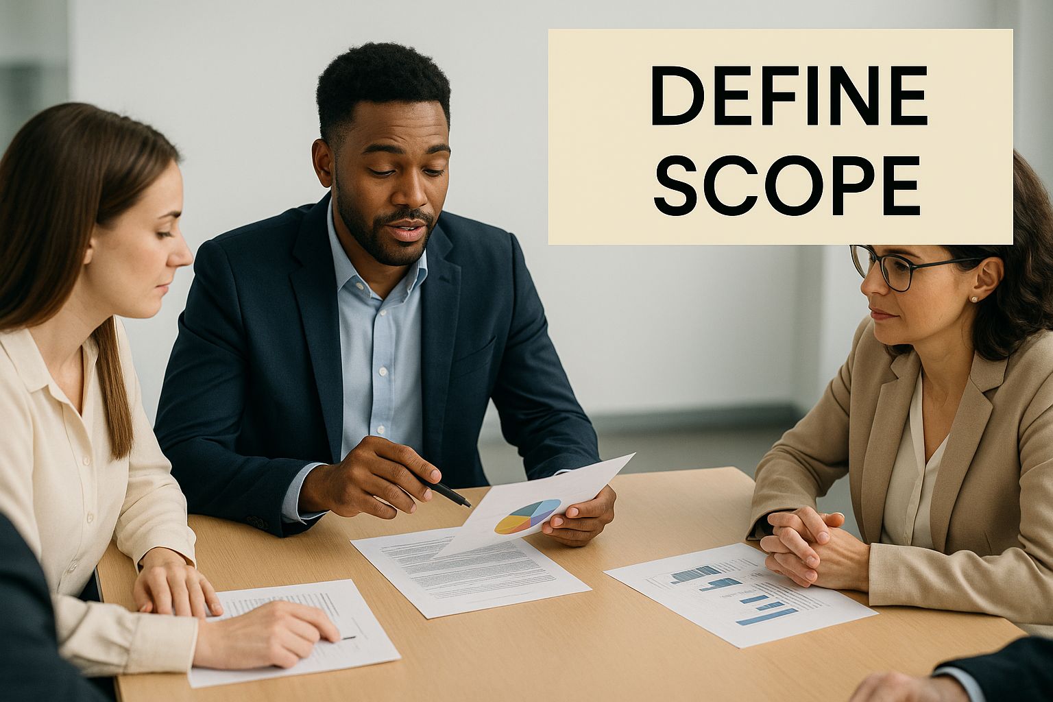 Infographic about scope management plan