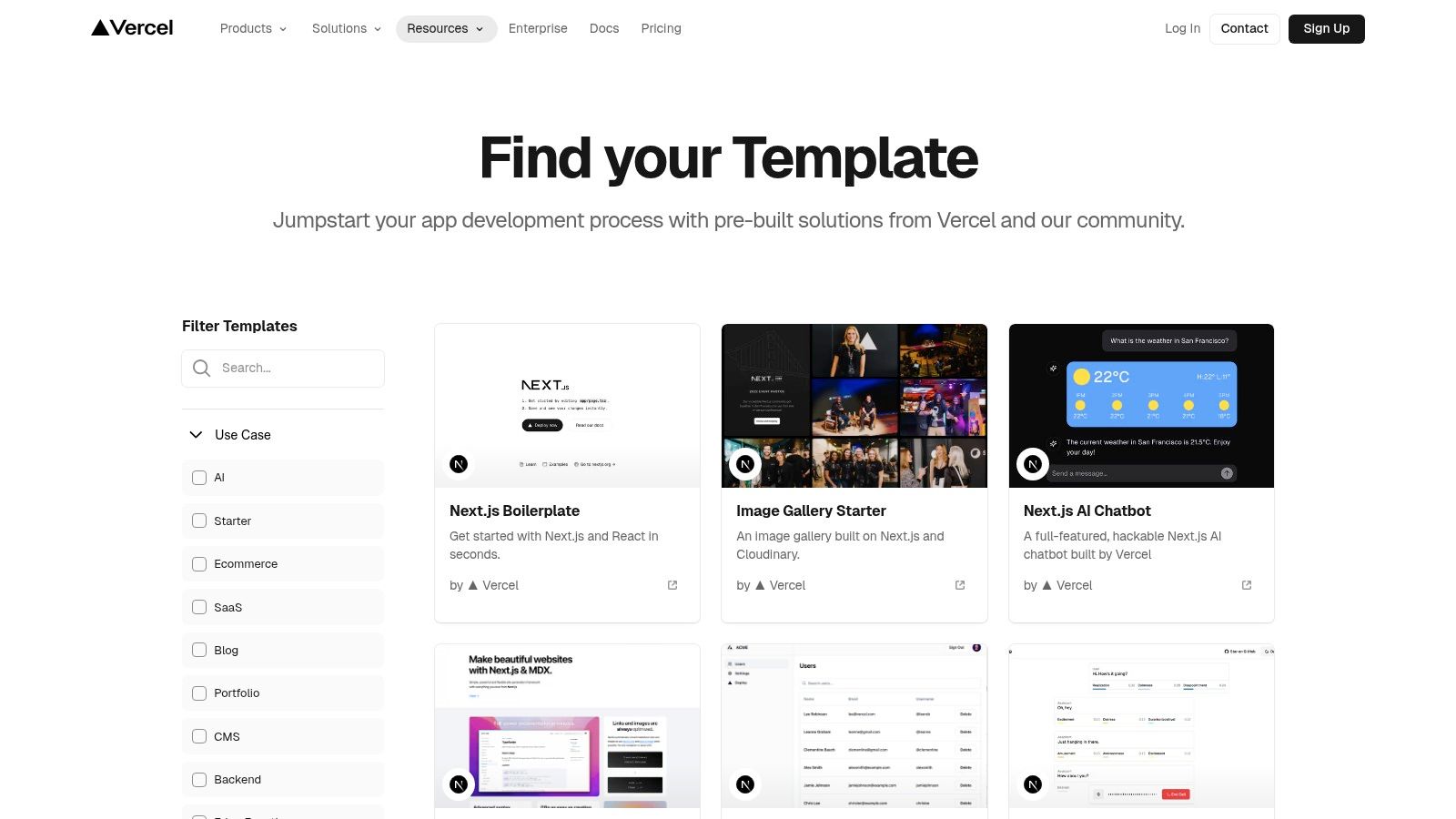 Vercel Templates