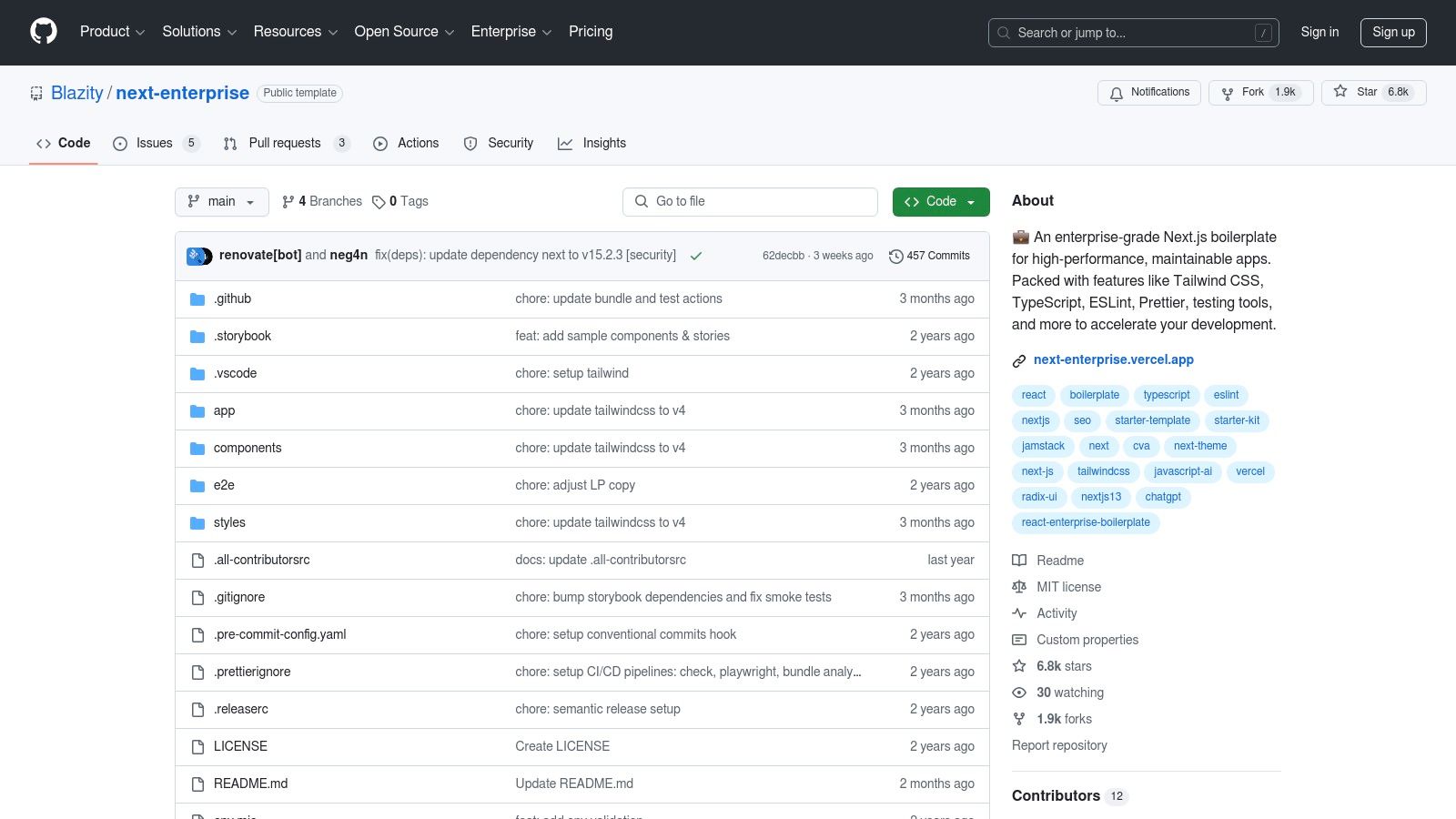 Next.js Enterprise Boilerplate