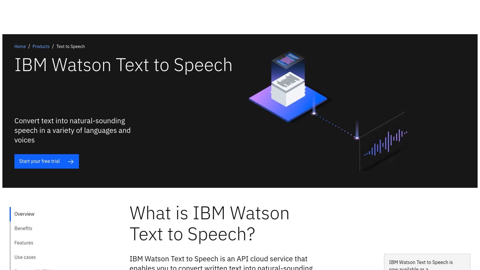 IBM Watson Text to Speech