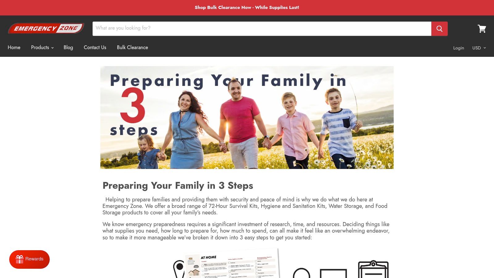 Emergency Zone — Family Prep Checklist