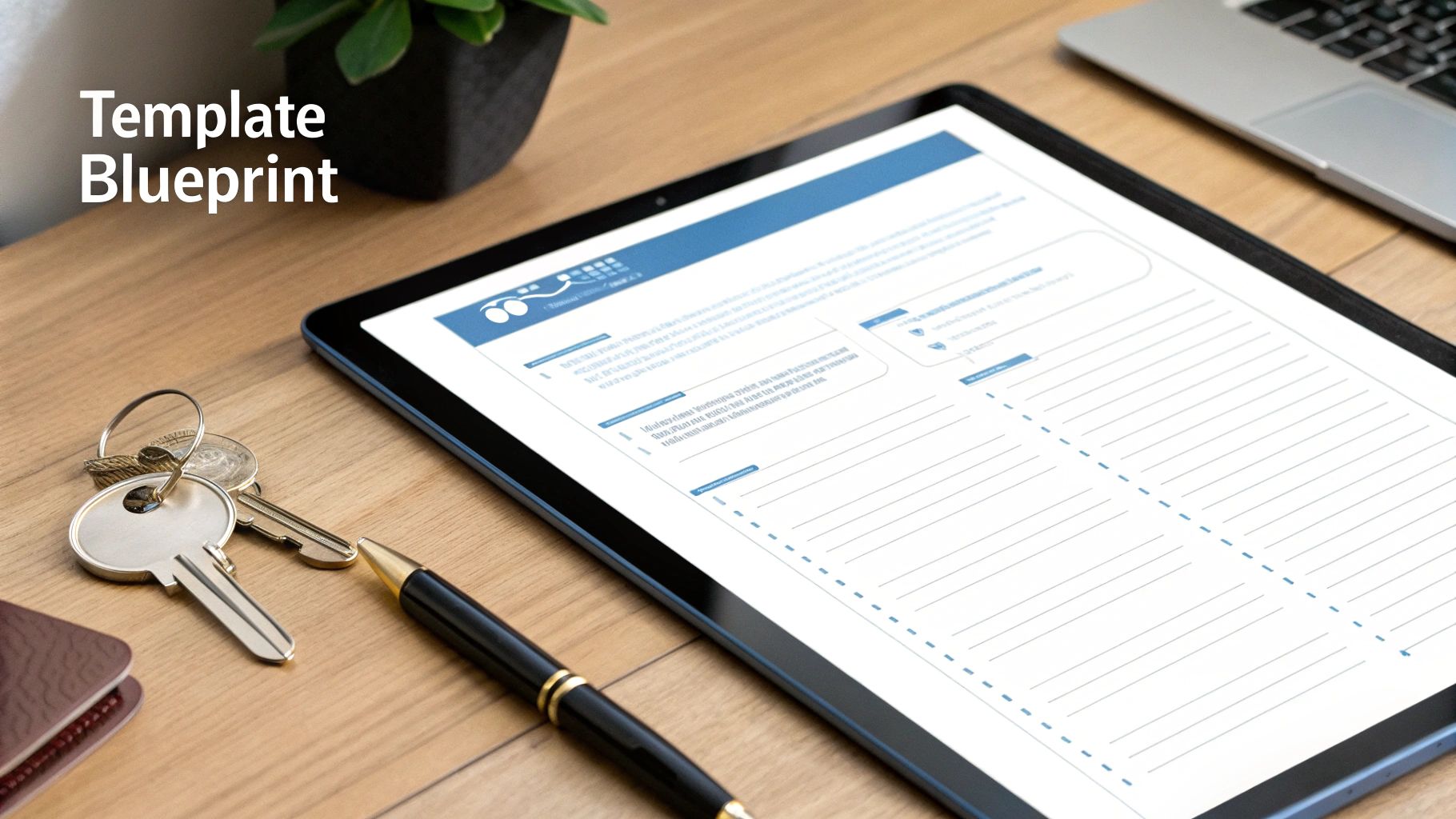 A detailed tenant move in checklist template on a clipboard, ready for inspection.