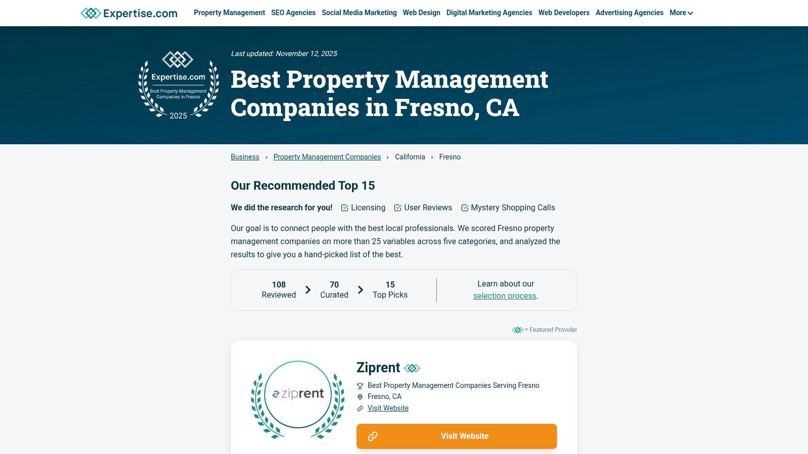 Expertise.com – Best Property Management Companies in Fresno