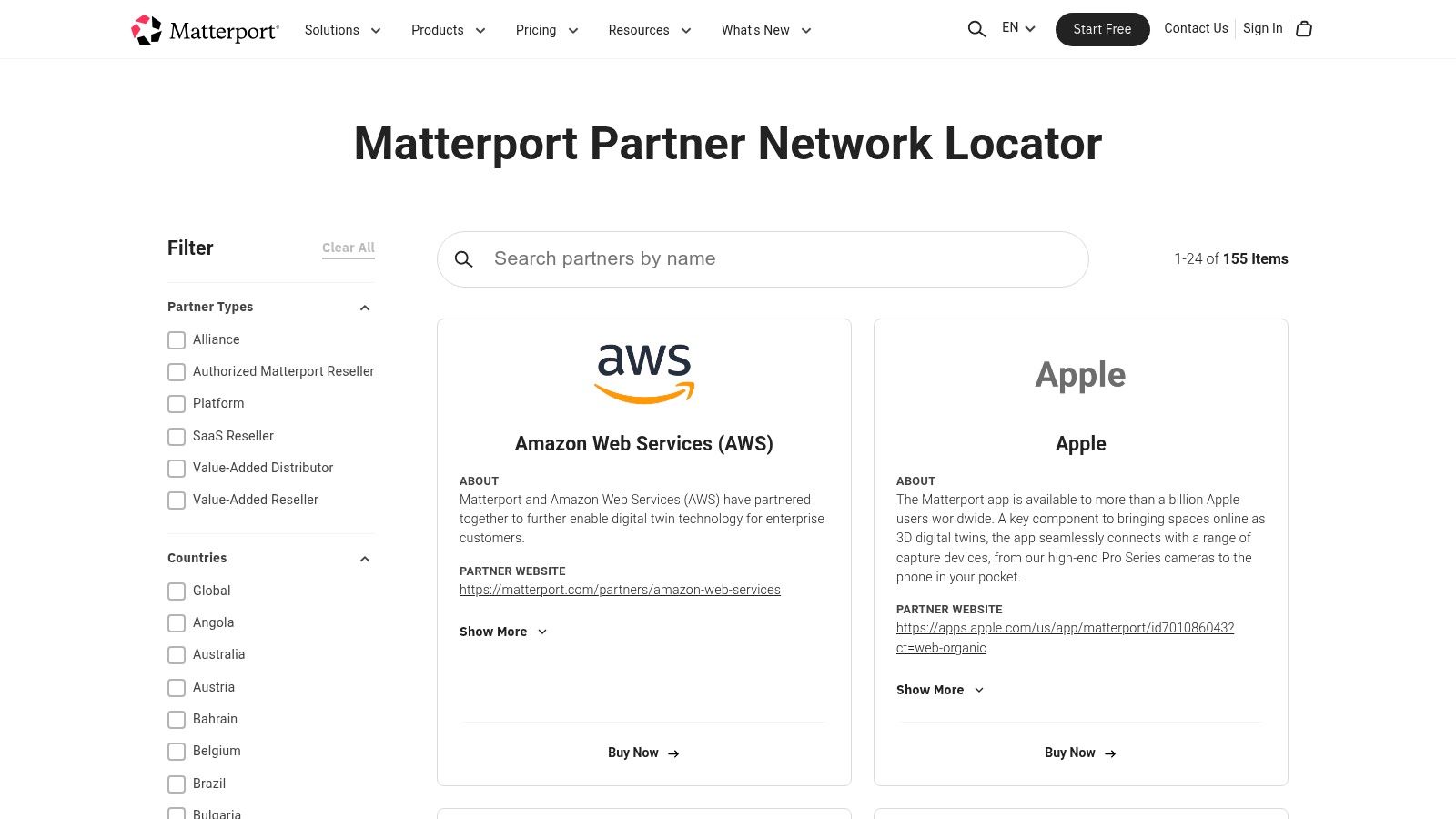 Matterport Partner Network