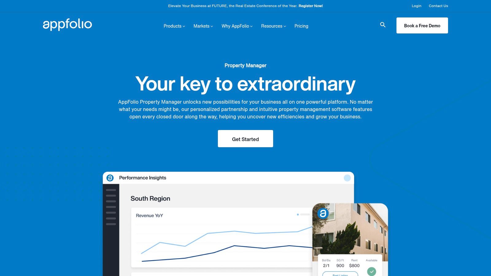 AppFolio Property Manager dashboard displaying resident and accounting information