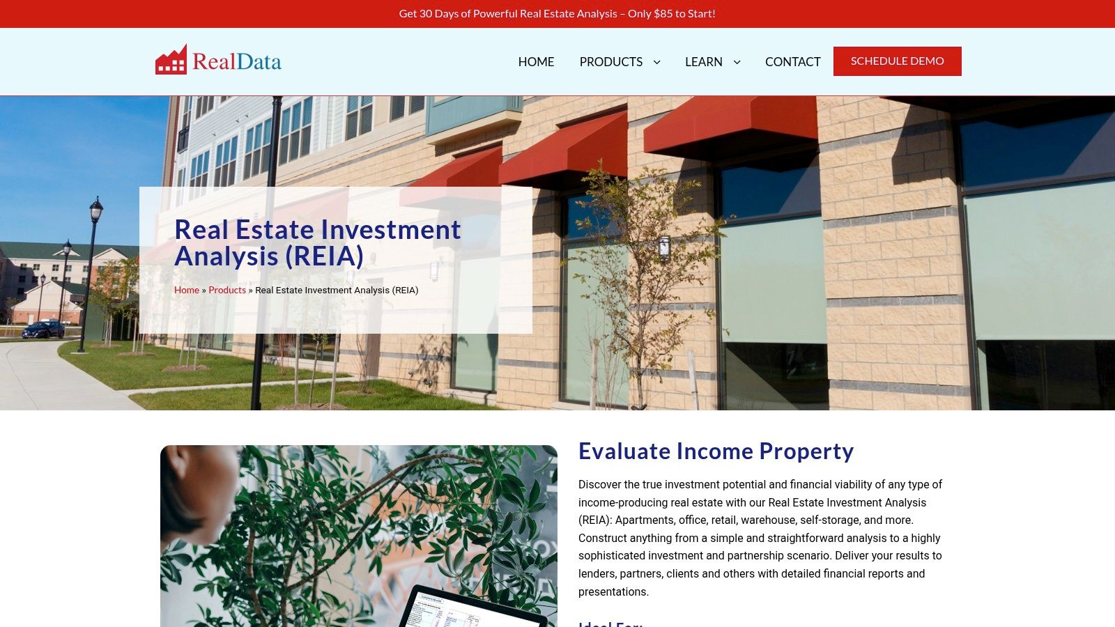 RealData – Real Estate Investment Analysis (REIA) Software