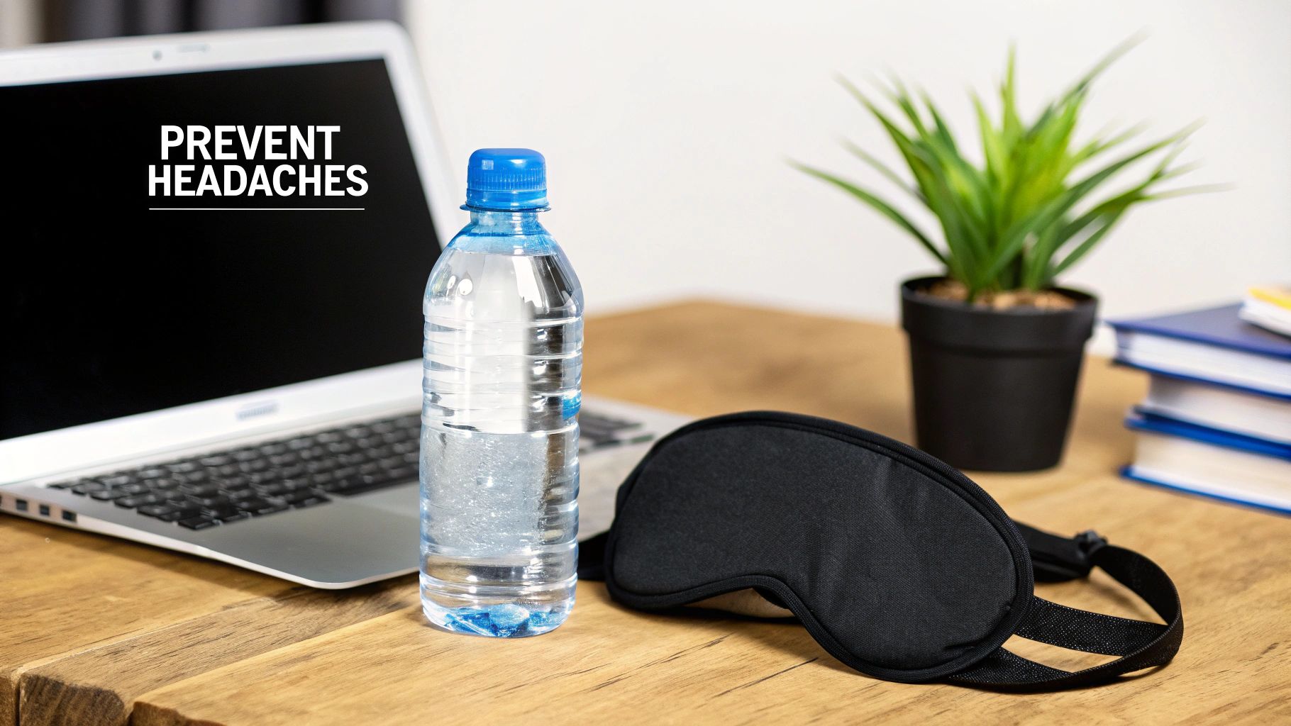 A person enjoying a healthy lifestyle, sitting at an ergonomic desk with a glass of water, feeling relaxed and focused.