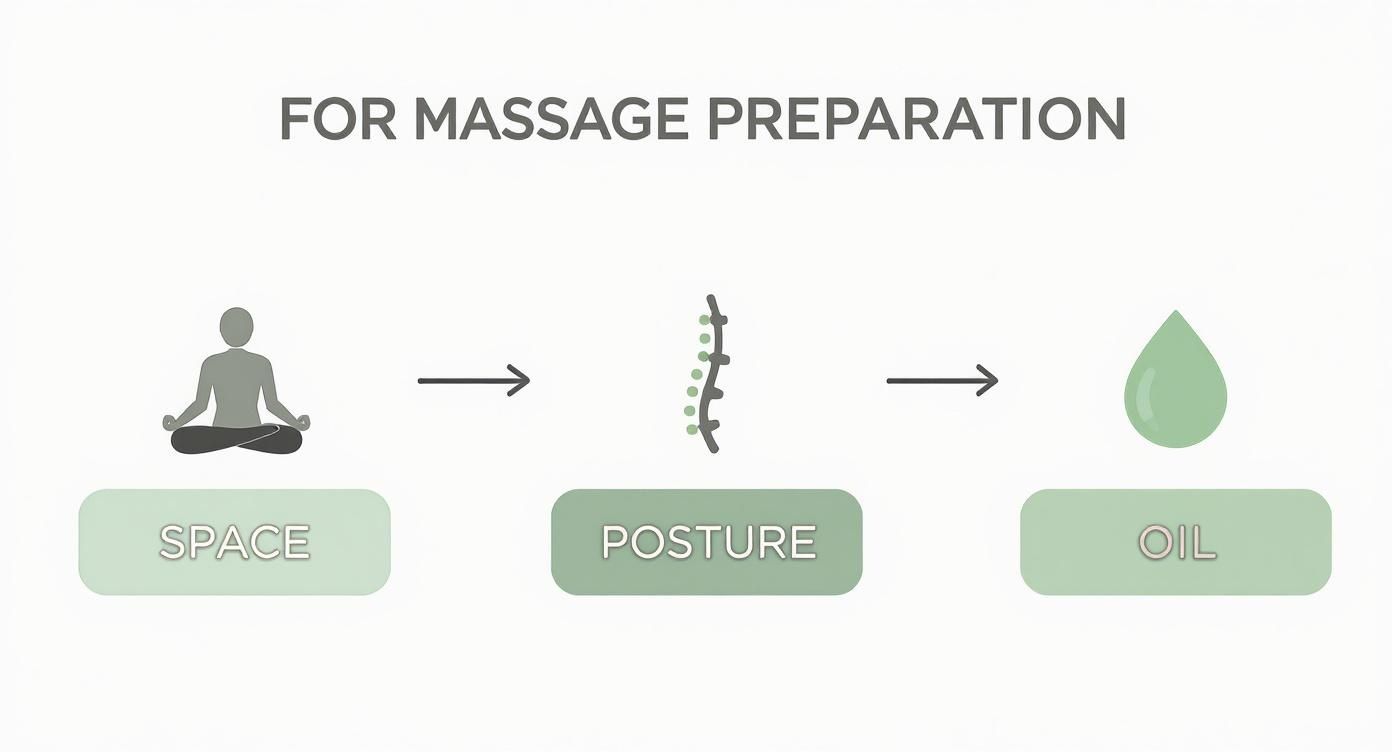 Infographic about techniques of massage