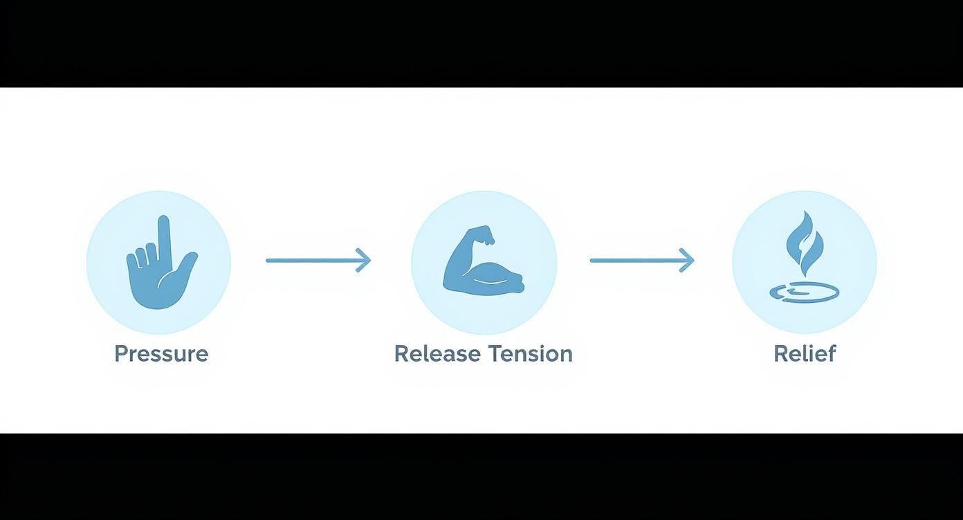Infographic about pressure points for headache relief