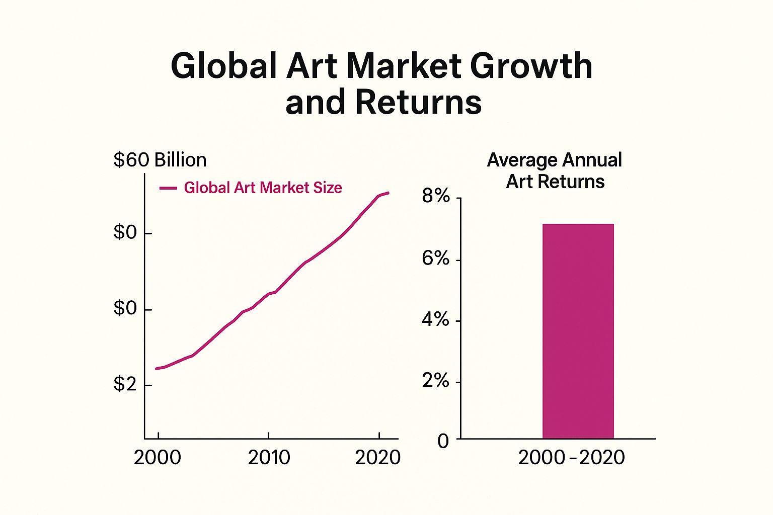 Infographic about art as an alternative investment