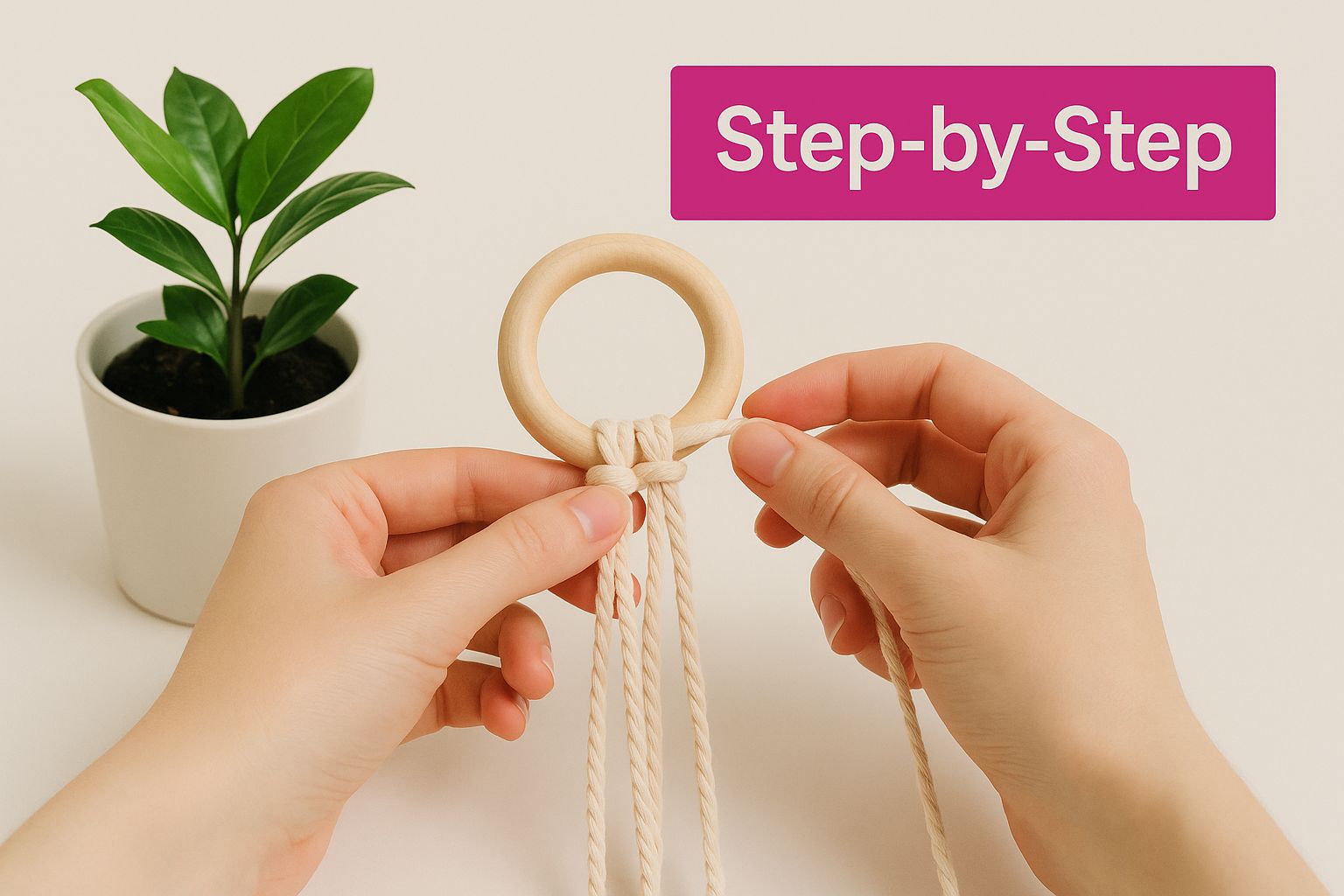 Infographic about jak zrobić kwietnik ze sznurka