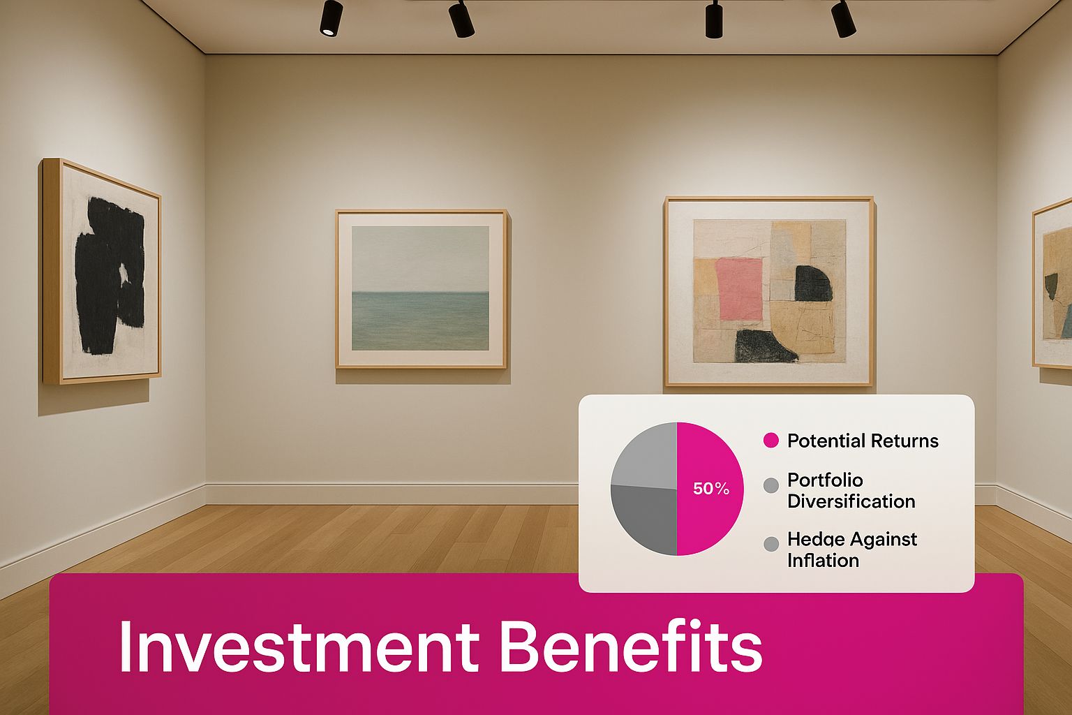 Infographic about mixed media art investment
