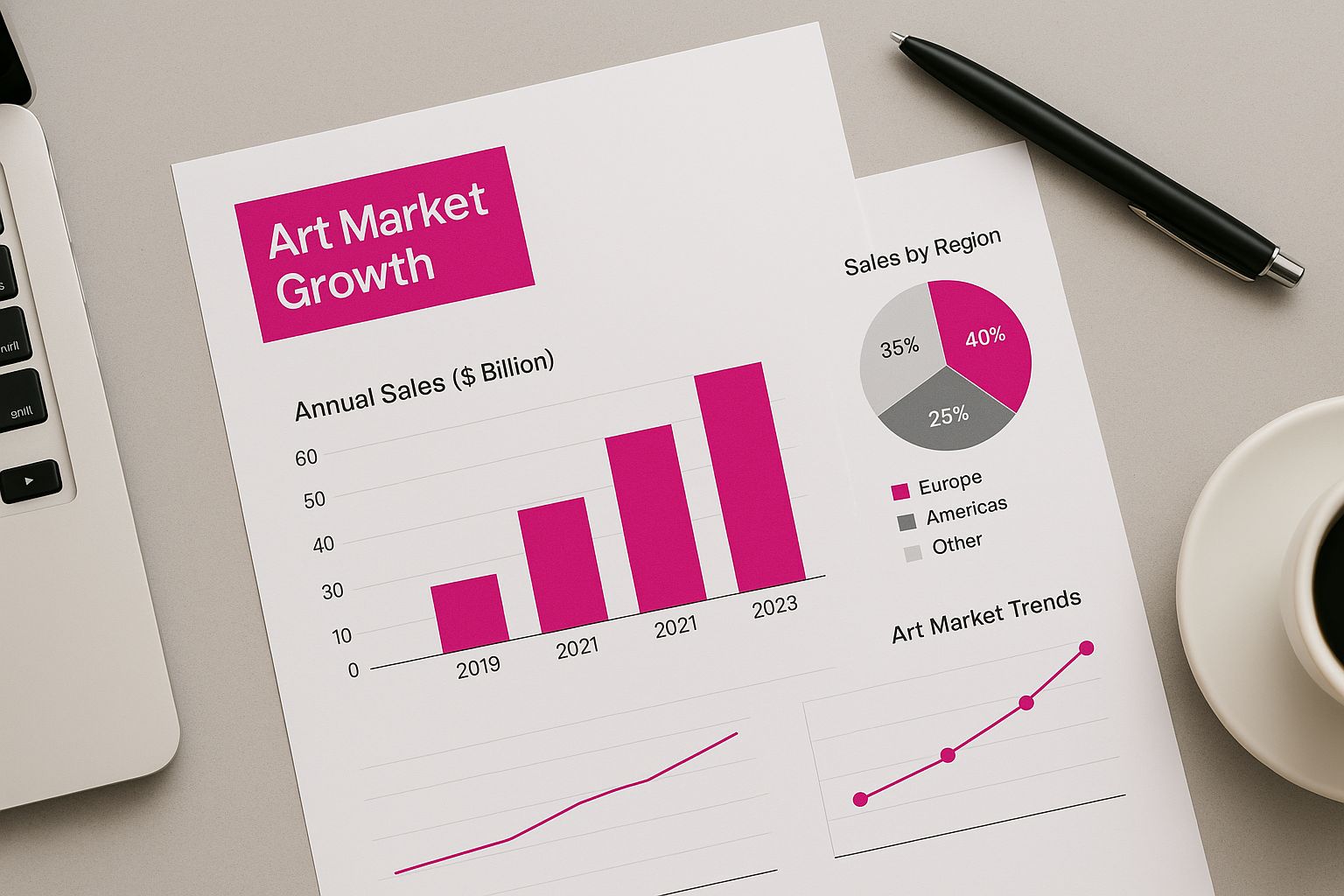 Infographic about invest in female abstract artists