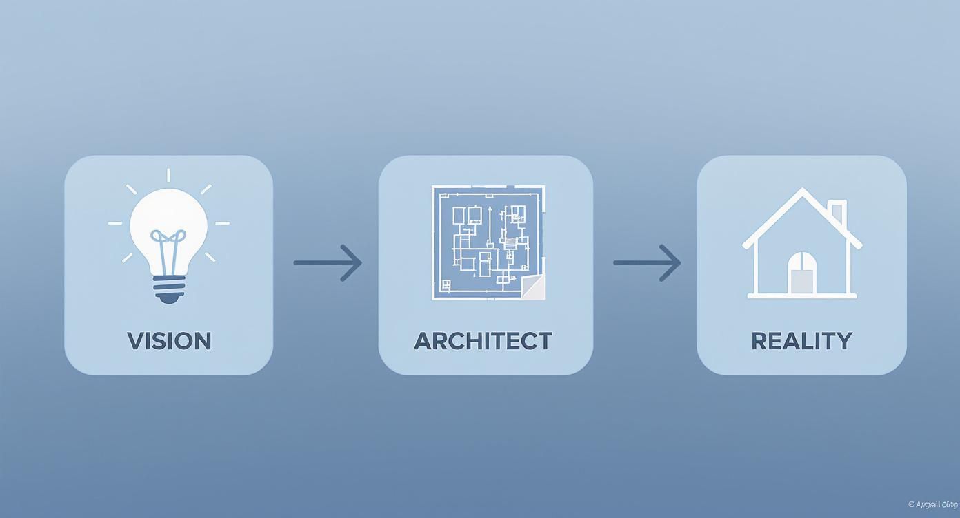 Infographic of architects in Southampton helping clients in Highcliffe and Bournemouth