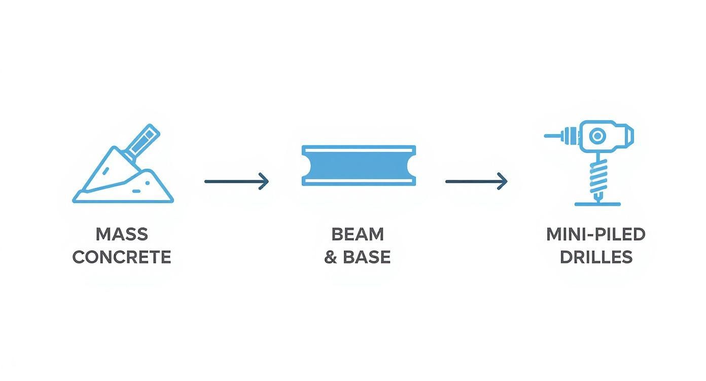 Underpinning process in Southampton