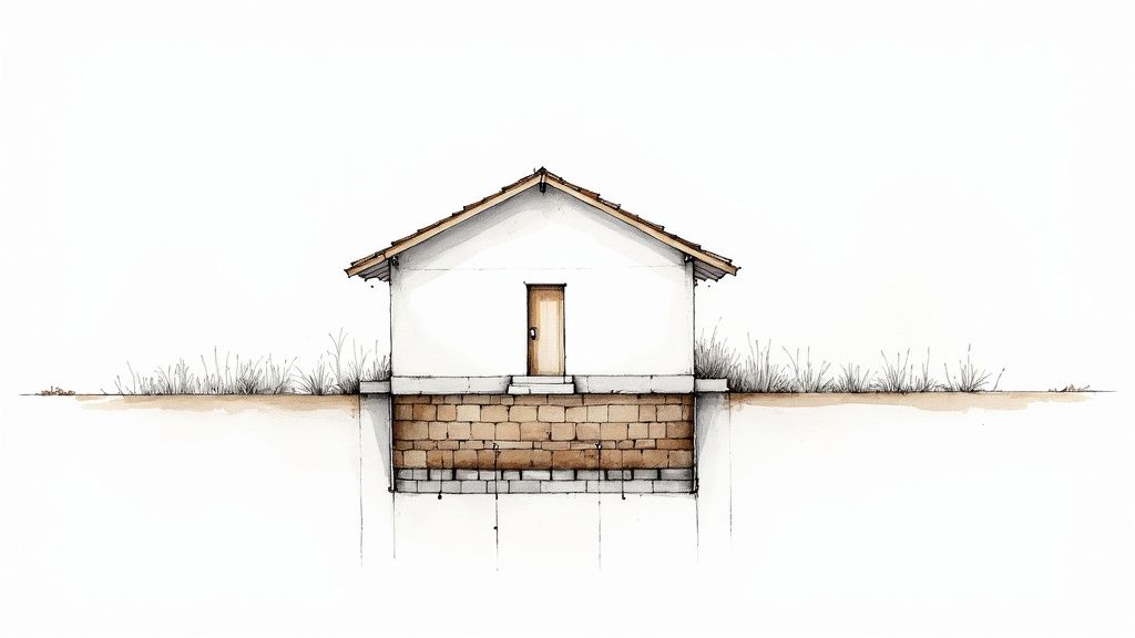 Underpinning work in Highcliffe