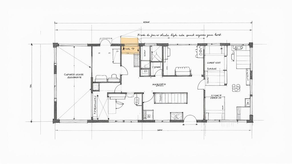 Floor plan for commercial renovations in Southampton