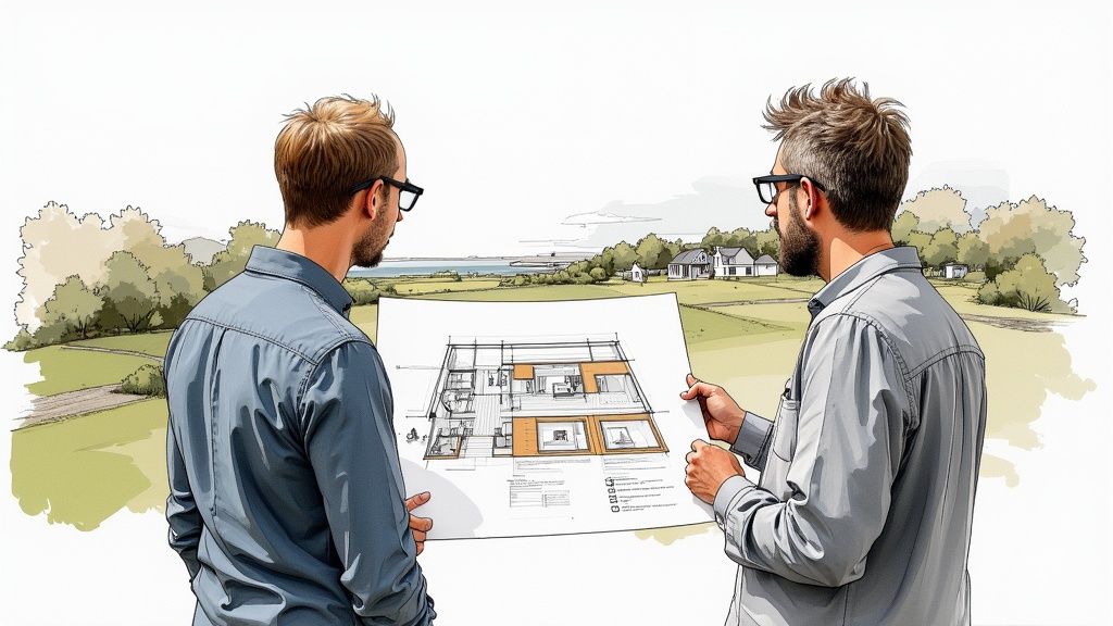 Builders in Highcliffe planning a home extension.