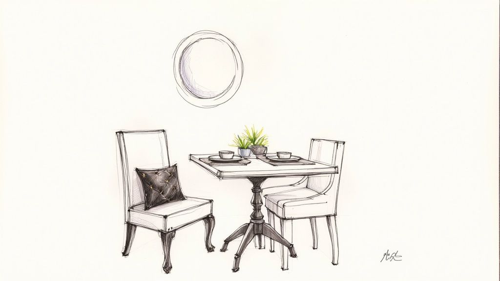 A charming dining table arrangement in a home for sale in Ringwood, ready for viewing.