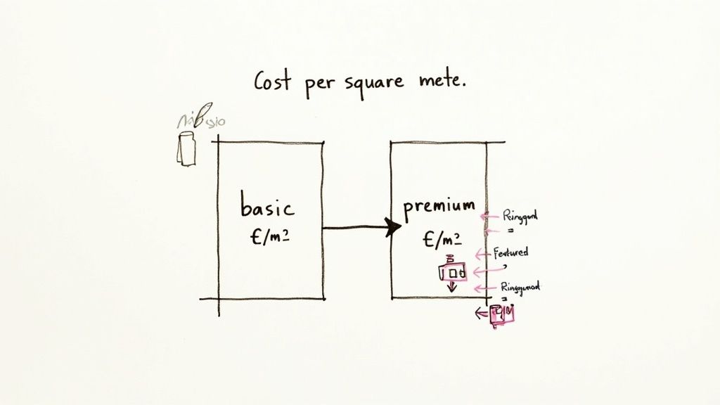 Bright kitchen extension with a central island in a stunning Poole home.
