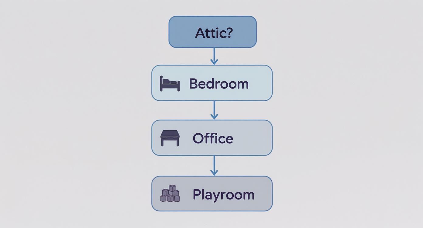Loft conversion room options in Southampton & Christchurch.