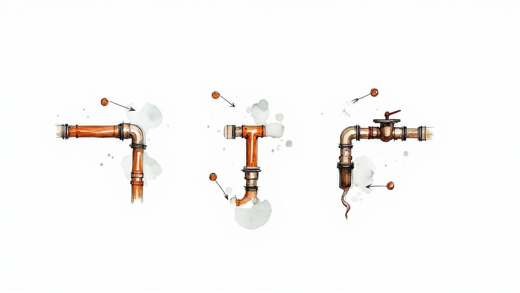 Diagnosing leaky pipe fittings in Poole