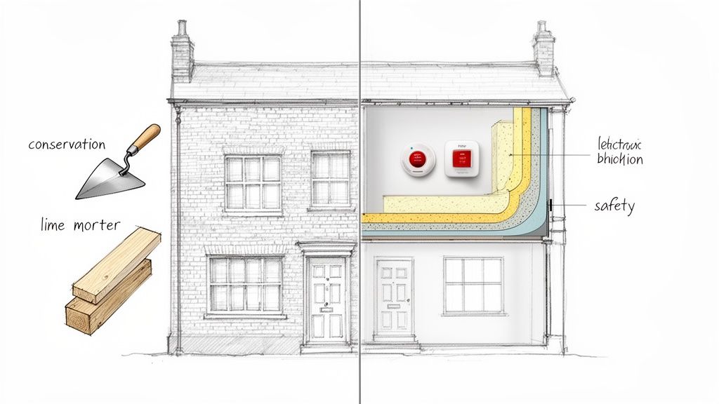 An illustration of house conservation standards in Poole and Ringwood.