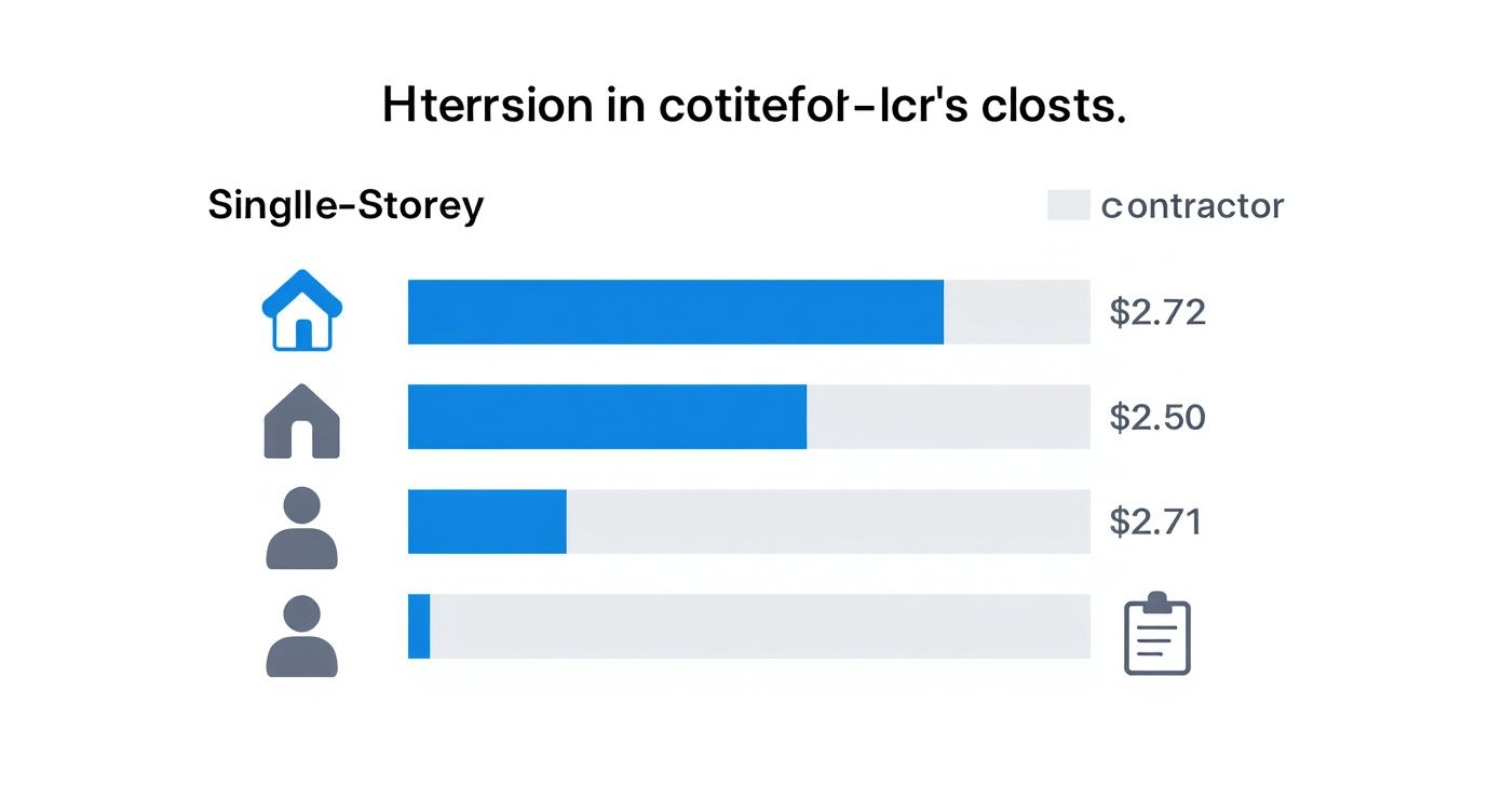 Infographic of house extension costs in Poole