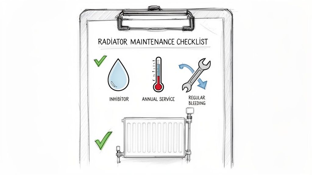 A maintenance checklist for preventing radiator leaks in Poole and Ringwood homes.