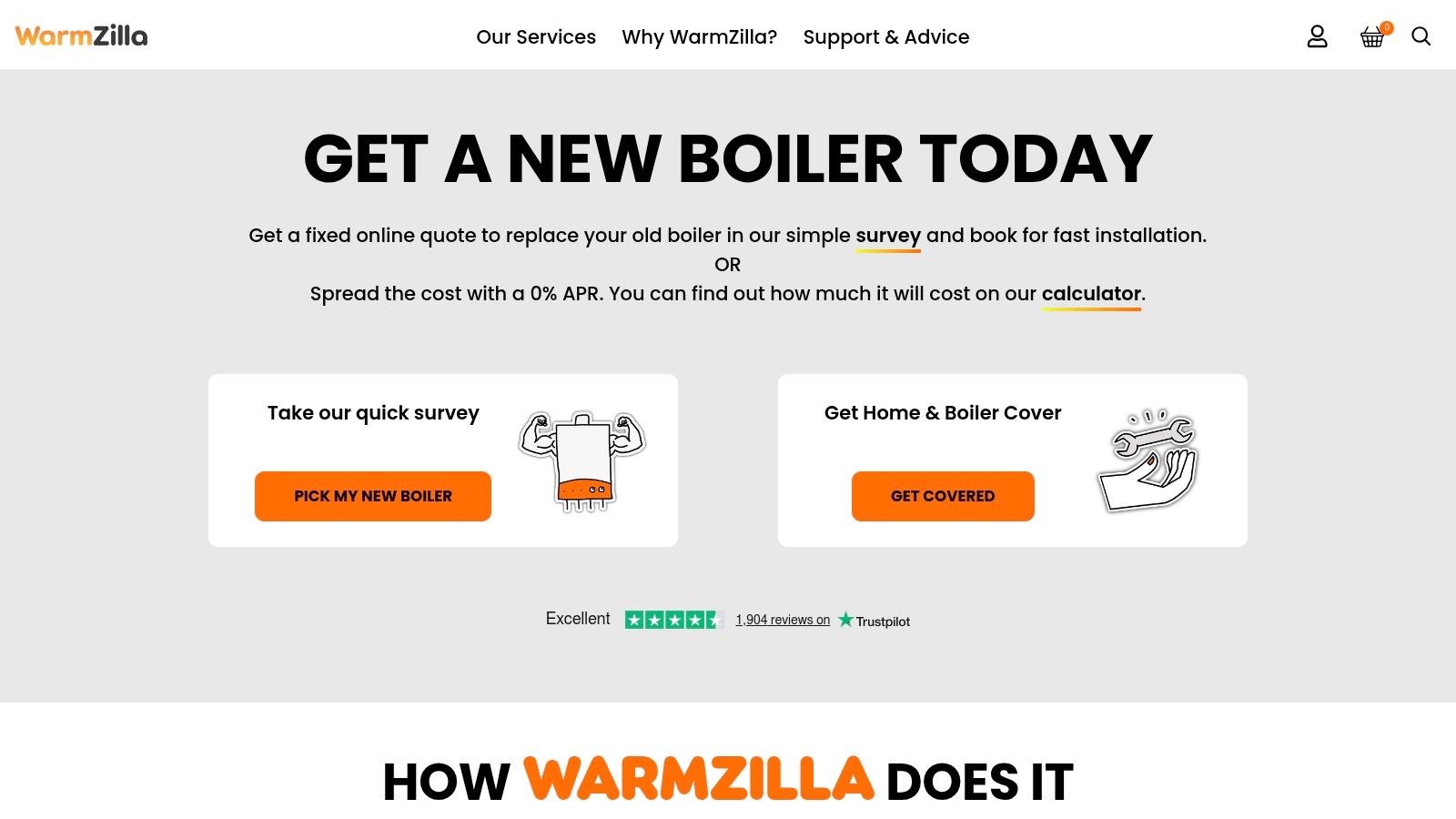 A WarmZilla engineer completing a boiler installation in a Bournemouth property.