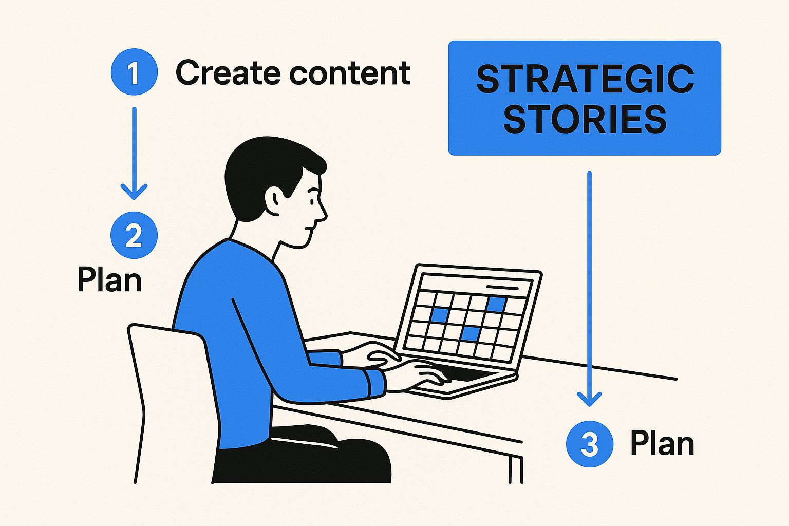 Infographic about how to schedule instagram stories