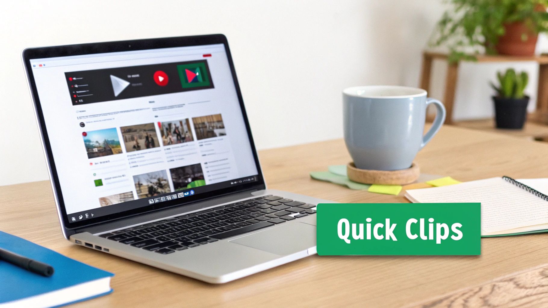 The YouTube Clip feature interface showing the clip and share buttons