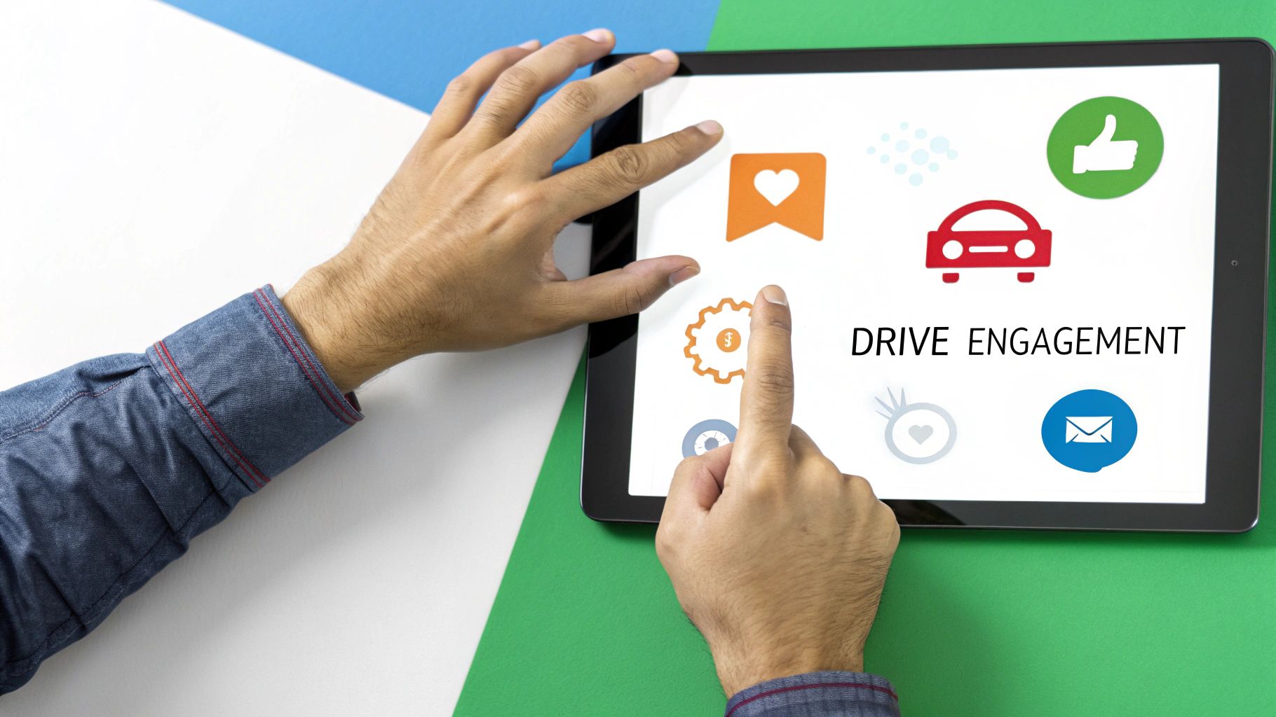 A visual representation of YouTube engagement icons like likes, comments, and shares surrounding a video play button.