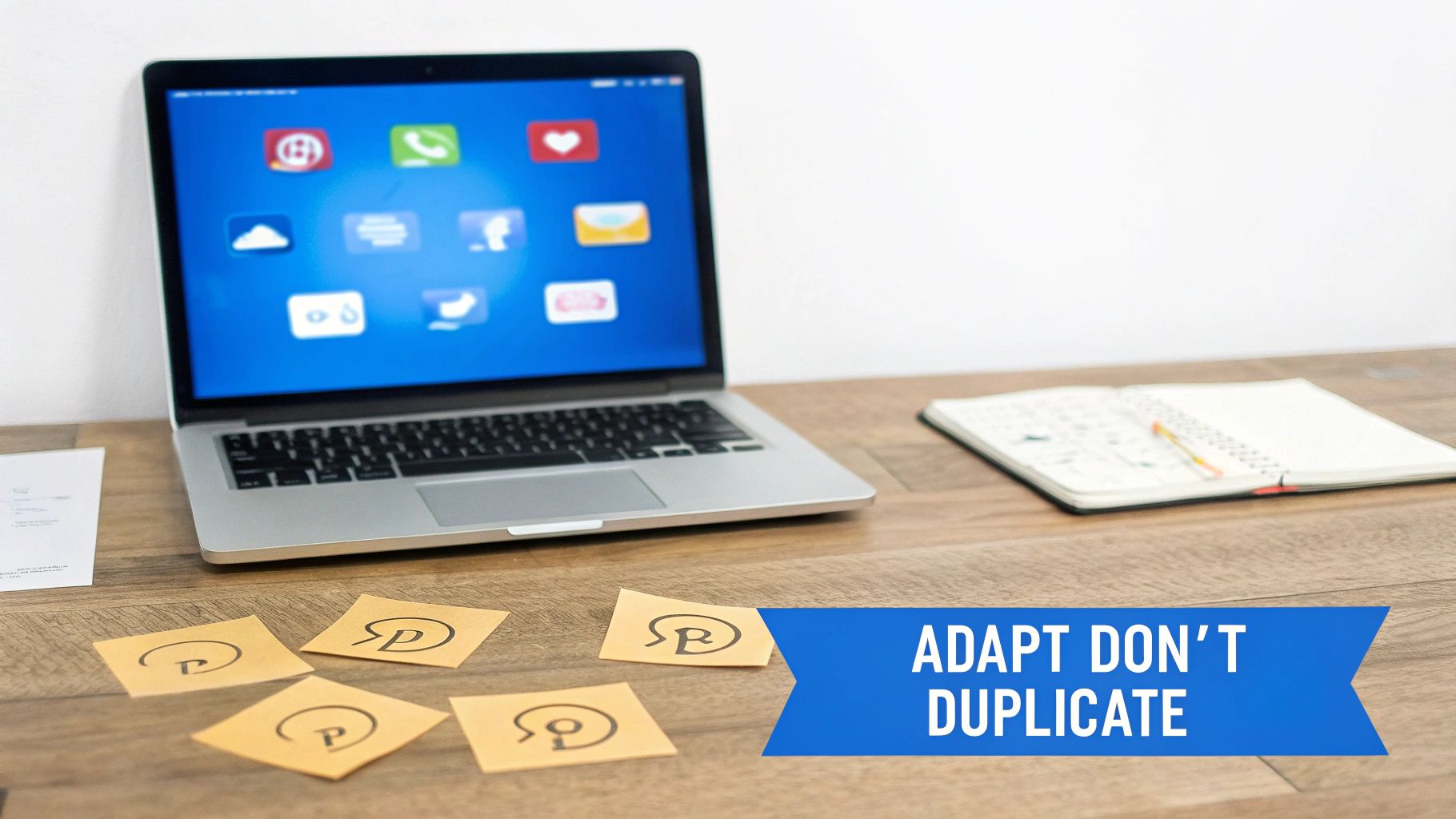 Multiple social media icons displayed on a smartphone screen, representing cross-platform content sharing.