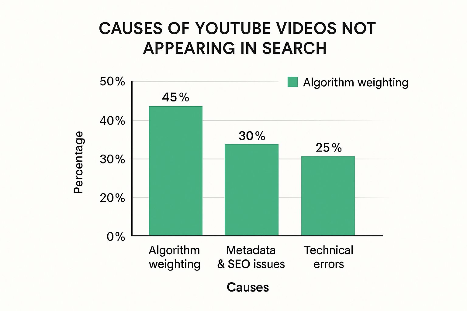 Infographic about youtube video not showing up in search