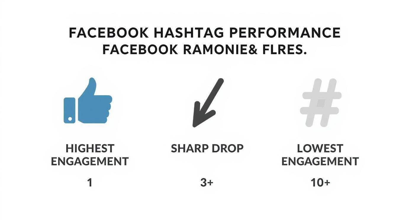 Infographic about how to use hashtags on facebook