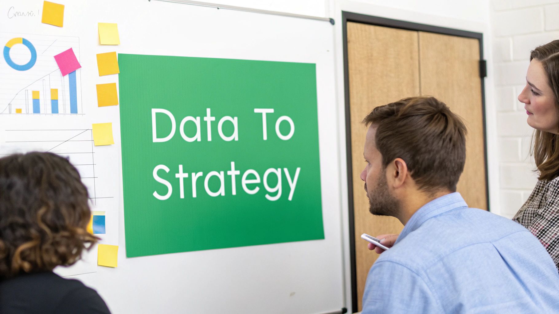 A person using a laptop with charts and graphs, making strategic adjustments to their content plan.