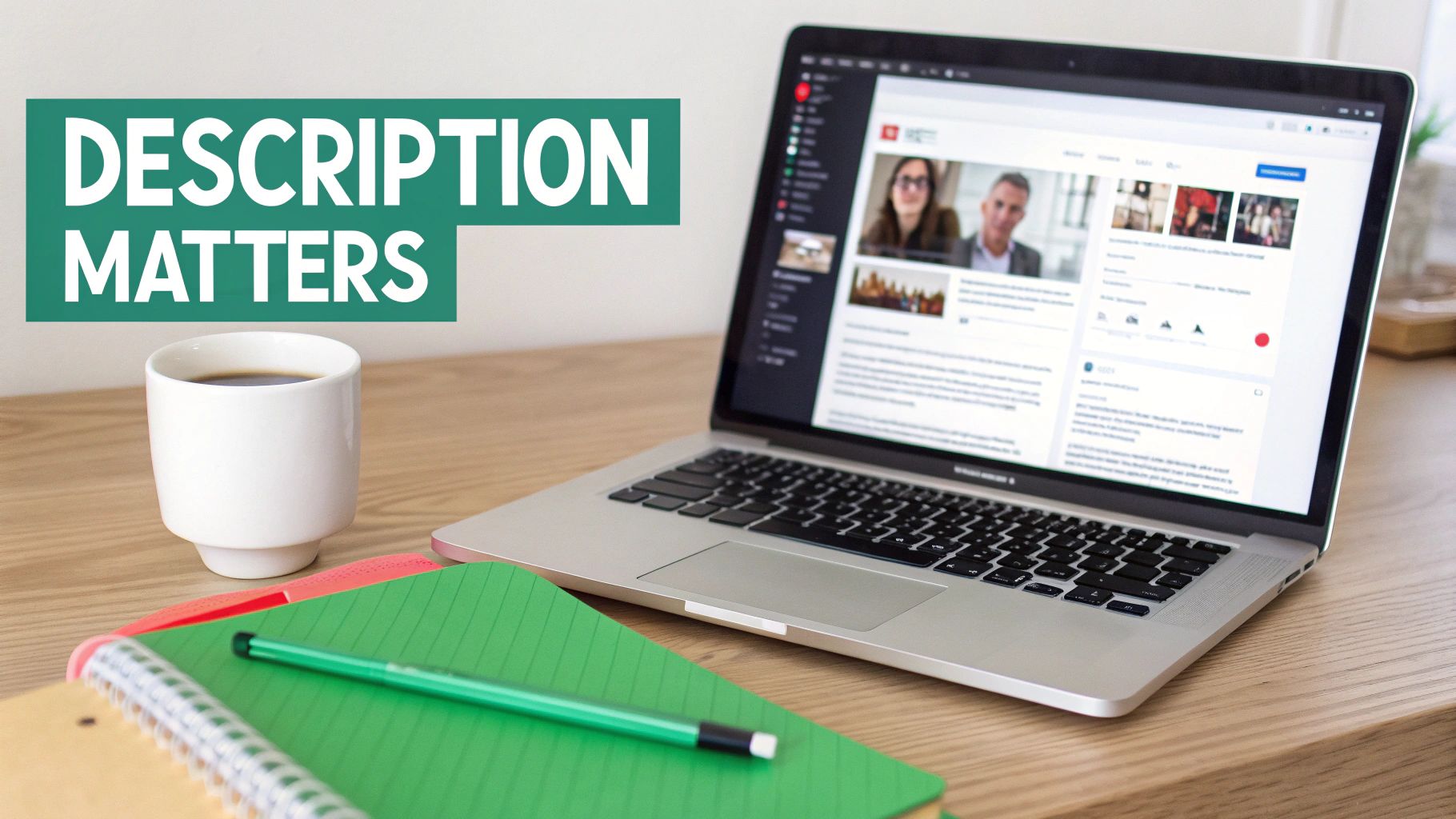 A person working on a laptop with YouTube analytics displayed on the screen, showing graphs and video thumbnails.