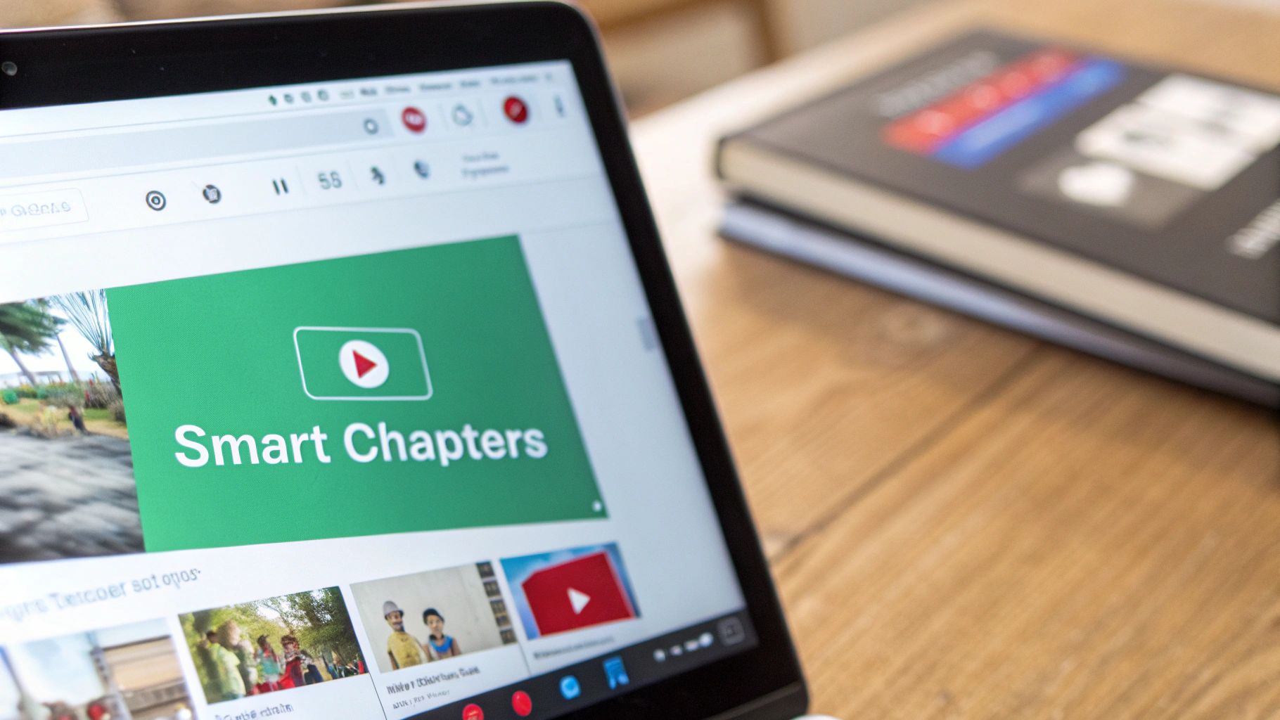 A visual representation of AI-generated YouTube chapters with timestamps.