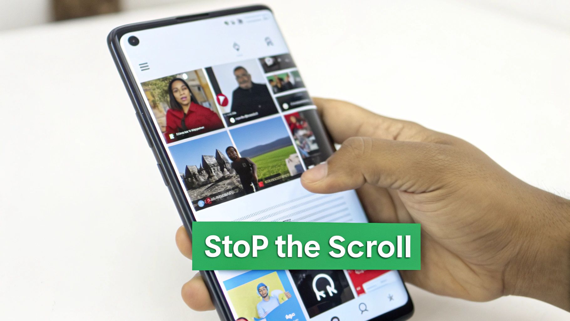 A split-screen view showing different versions of a YouTube thumbnail being A/B tested.