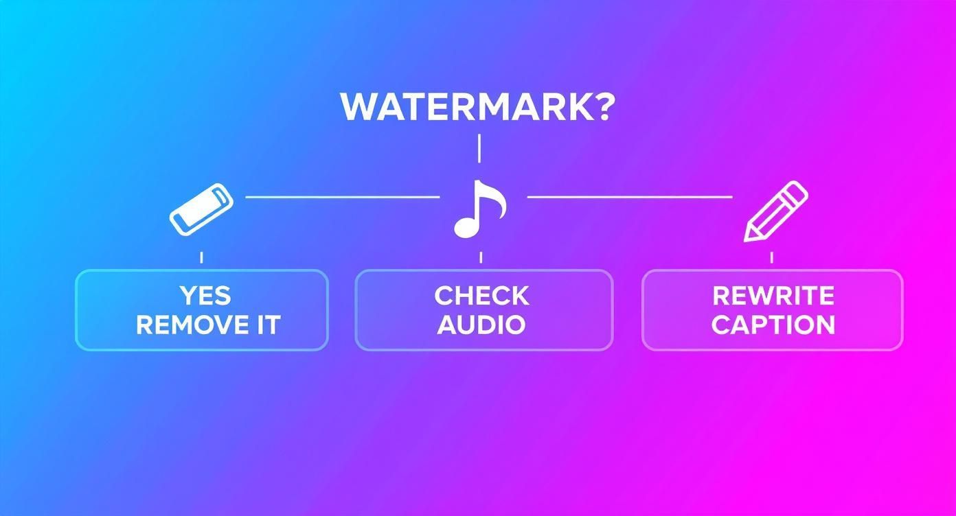 Infographic about how to post tiktok to instagram