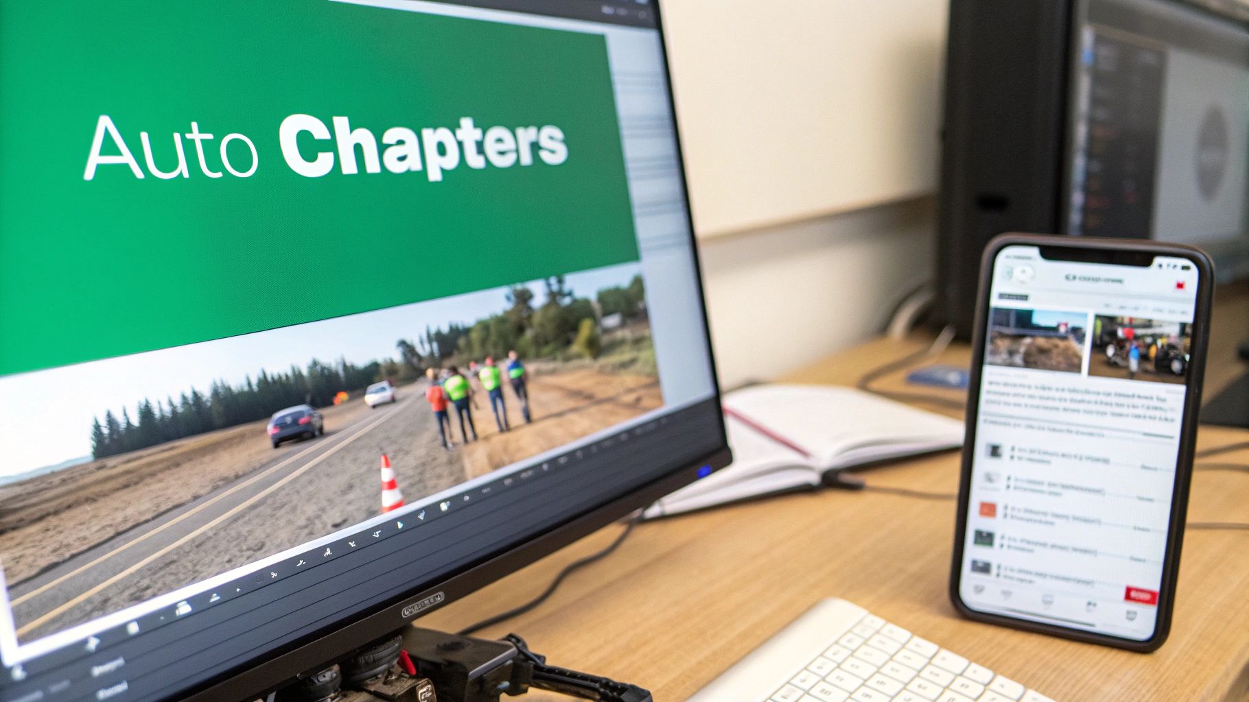 A screenshot of the TimeSkip interface, showing automated chapter generation for a YouTube video.